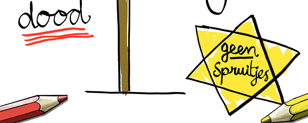 Alles over galg- en gele ster-wappies in één cartoon