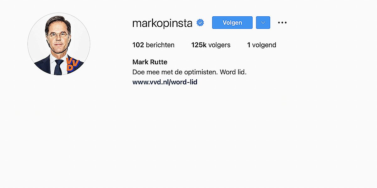 Mark Rutte instagram