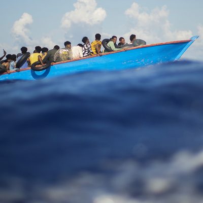 Migranten in boot