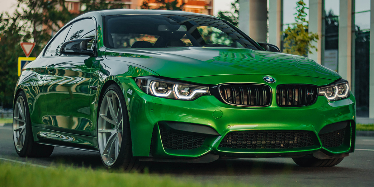 Groene BMW